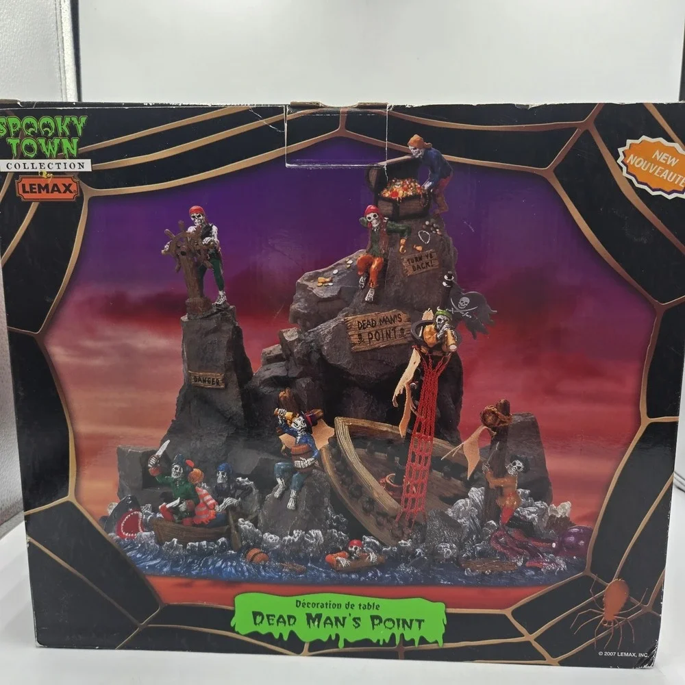Lemax Spooky Town Dead Man's Point Pirate Skeleton Halloween 73638 Retired Rare